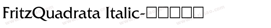 FritzQuadrata Italic字体转换